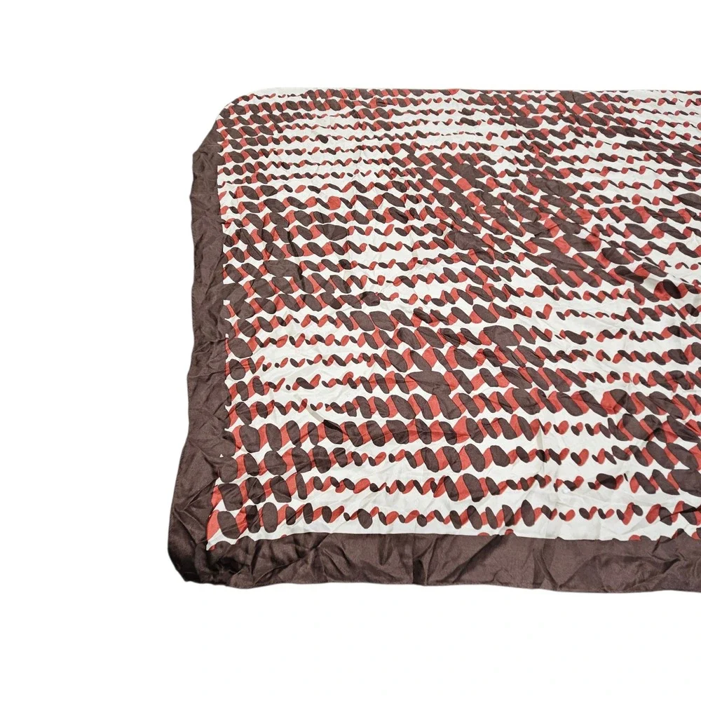 Adrienne Vittadini Square Sacrf‎ MCM  Brown Red White Abstract Purse Cha